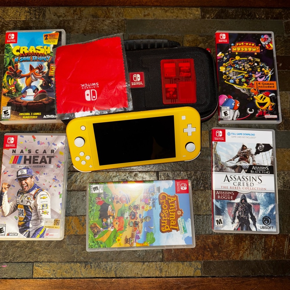 Nintendo Handheld Console in Bright Yellow